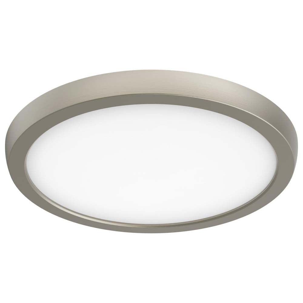 13w 9in. Round LED Flush Mount CCT Selectable with Nickel Finish