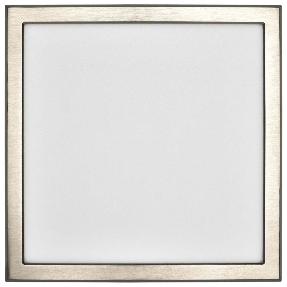 13w 9in. Square LED Flush Mount CCT Selectable with Nickel Finish
