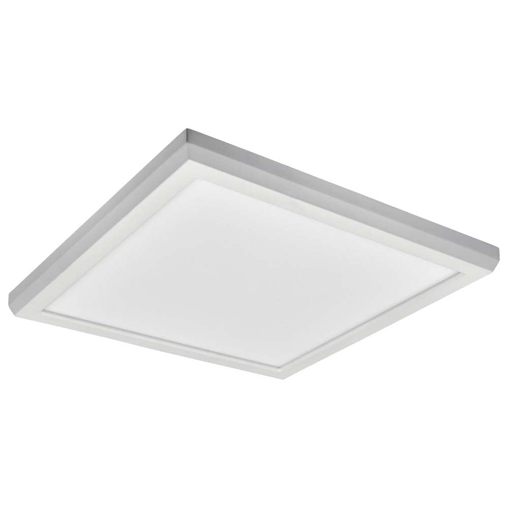 13w 9in. Square LED Flush Mount 3000K with White Finish