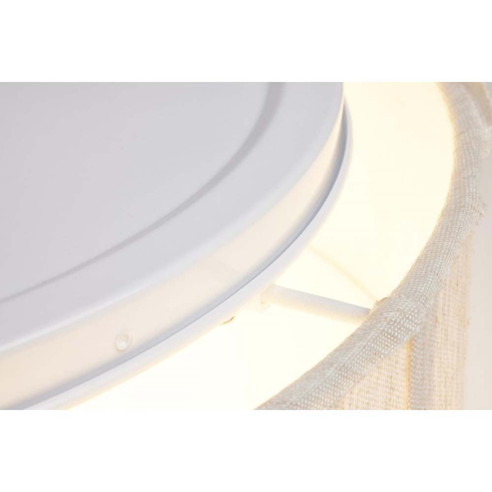 20w 15-in Tunable Beige Fabric Drum LED Decor Flush Mount Acrylic Diffuser