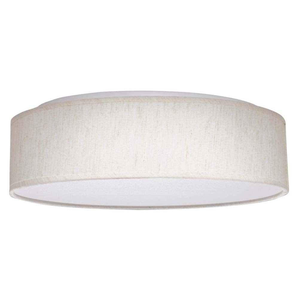 20w 15-in Tunable Beige Fabric Drum LED Decor Flush Mount Acrylic Diffuser