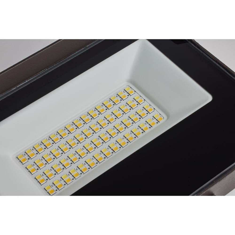 LED Tempered Glass Flood Light w/ CCT Tunable ColorQuick Bronze Finish