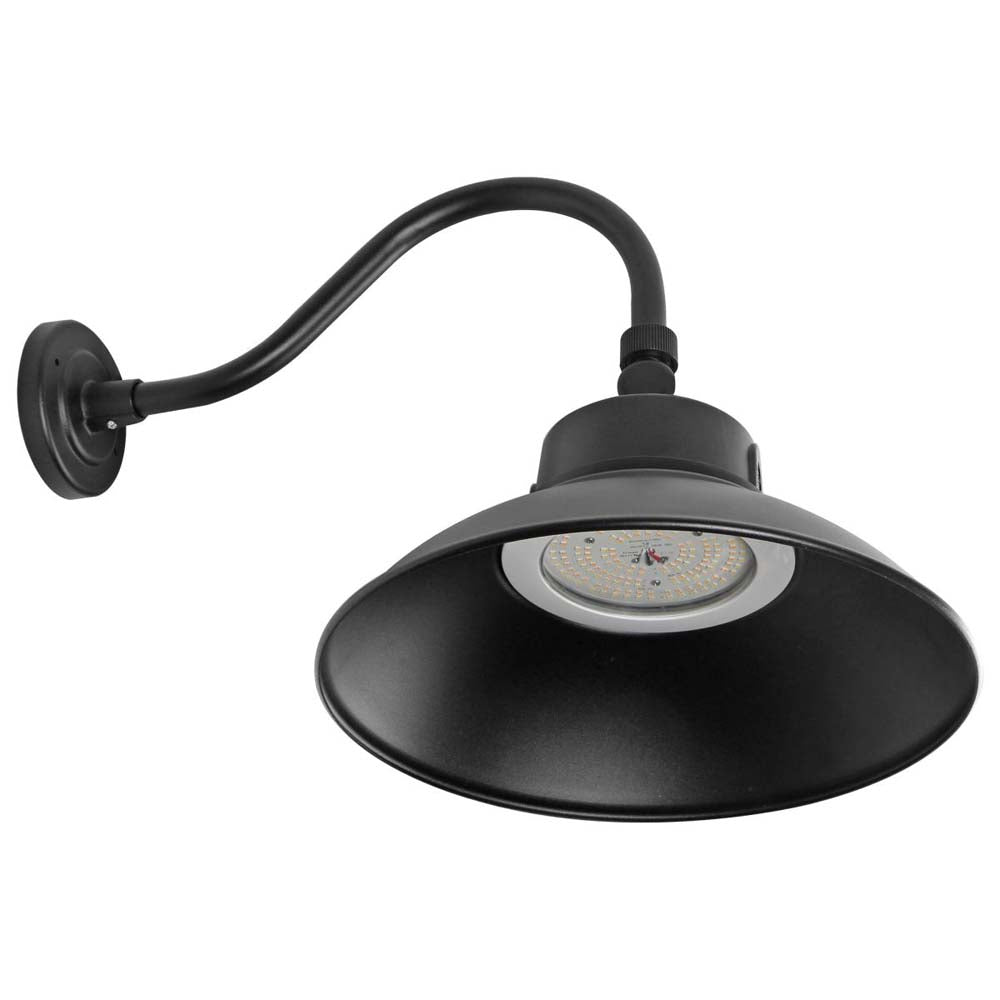 LED Gooseneck 30W/40W/50W CCT Tunable 3K/4K/5K Black 120-277V w/ Photocell