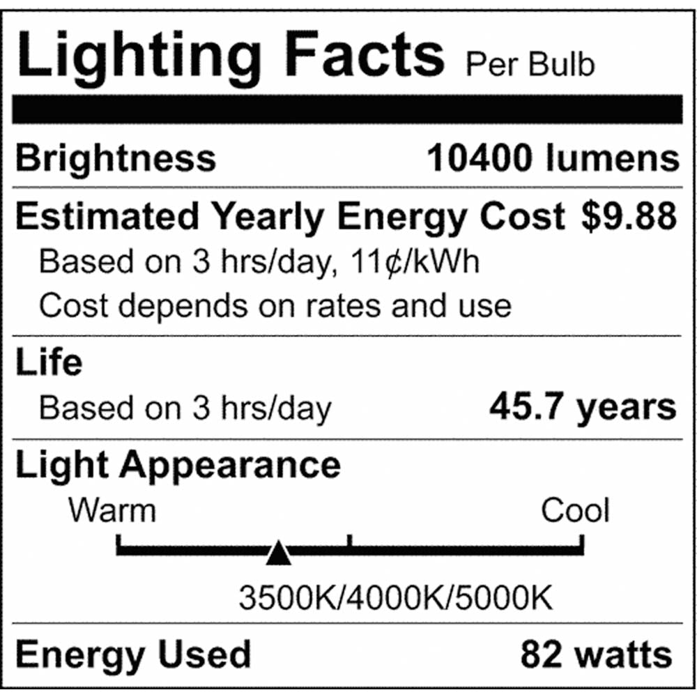 82w 8-ft LED Linear Strip Light CCT Tunable 120-347v White Finish