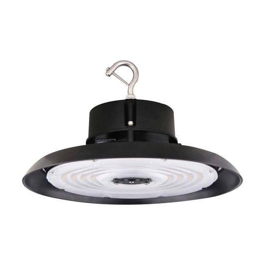 200W UFO LED High Bay 28000 Lumens 4000K 120-277v 0-10V Dimmable Black Finish