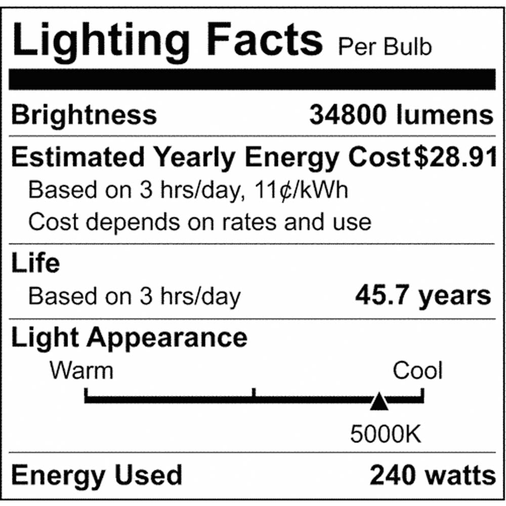 240W UFO LED High Bay 34800 Lumens 5000K 277-480v 0-10V Dimmable Black Finish