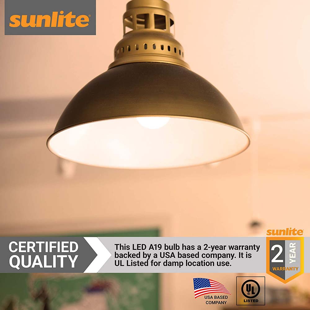 Sunlite LED A19 Light Bulb 14w GU24 Twist & Lock Base Dimmable 27K - Warm White