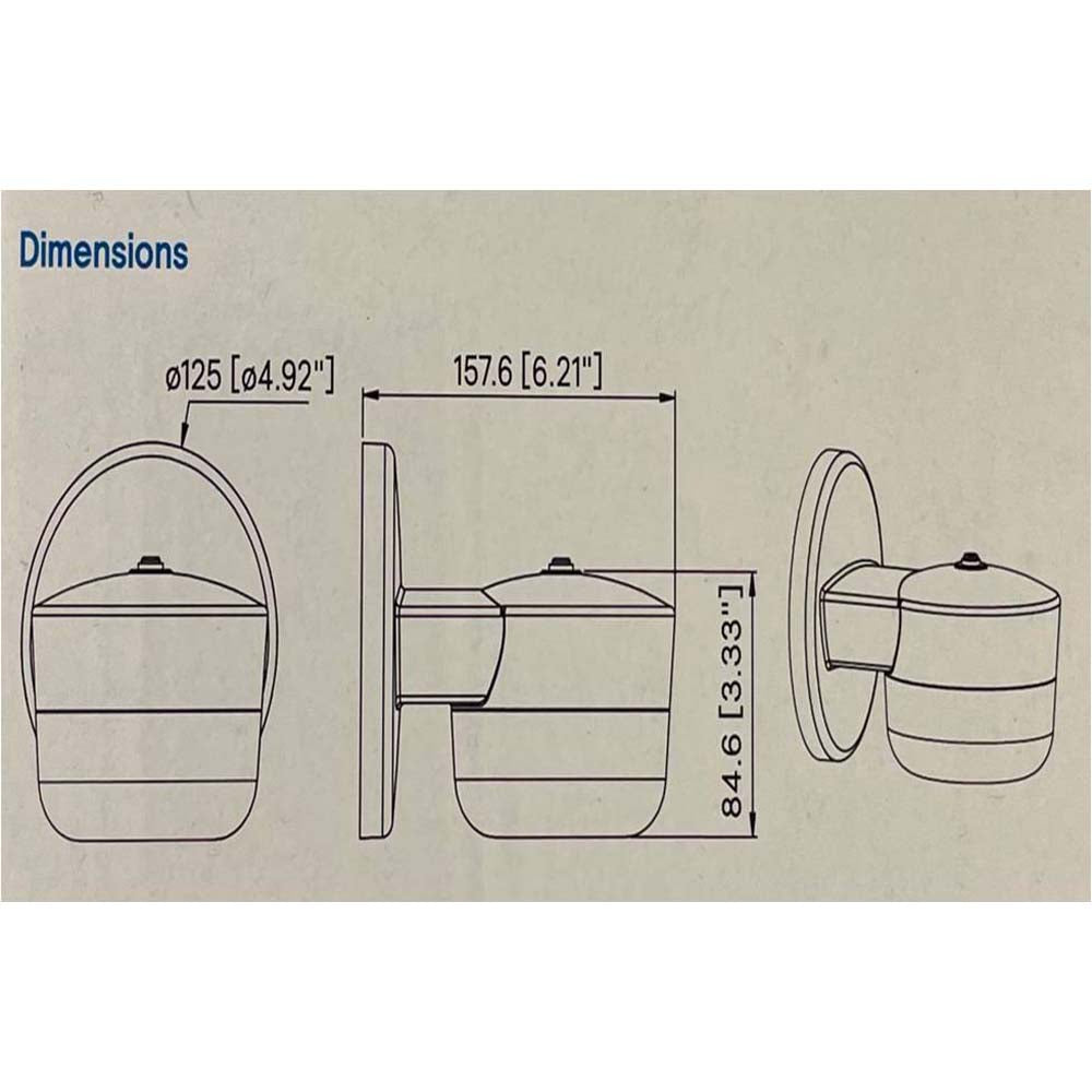 Philips 12W LED 1100Lm 3000K Photocell Security Wall Lighting