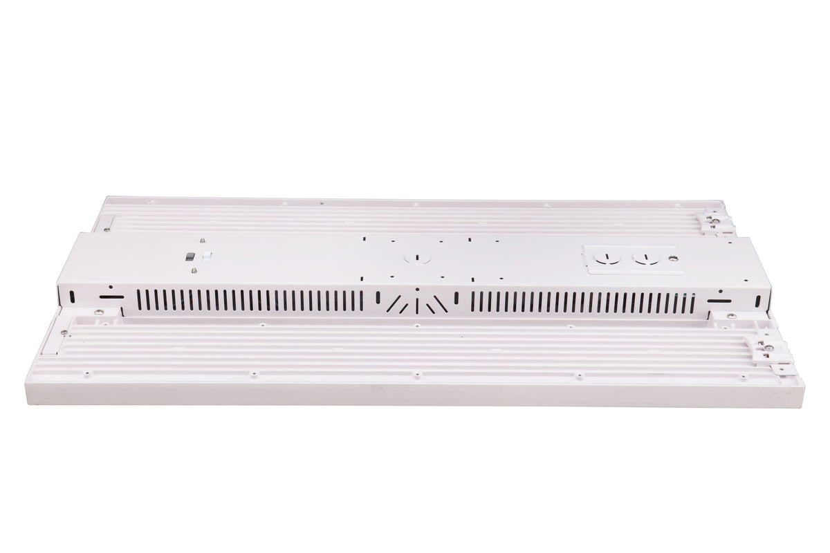 Medinah Power  | LHB 255-320W Series Linear LED High Bay |  Up to 45,500 Lumens | CCT & Wattage Selectable | 120-277v Operation | White