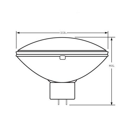 GE 25520 CP88 500W 240V PAR64 Quartzline Medium Flood Stage Studio Bulb