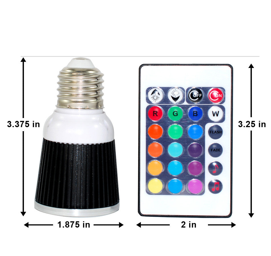 PLATINUM Music LED Color Changer E27 Lamp With Wireless Remote