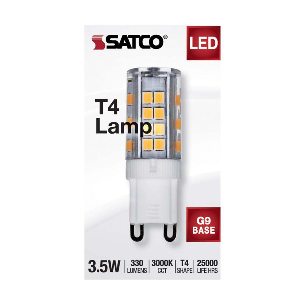 3.5W JCD LED Clear 3000K G9 G9 Double Loop Base 120v