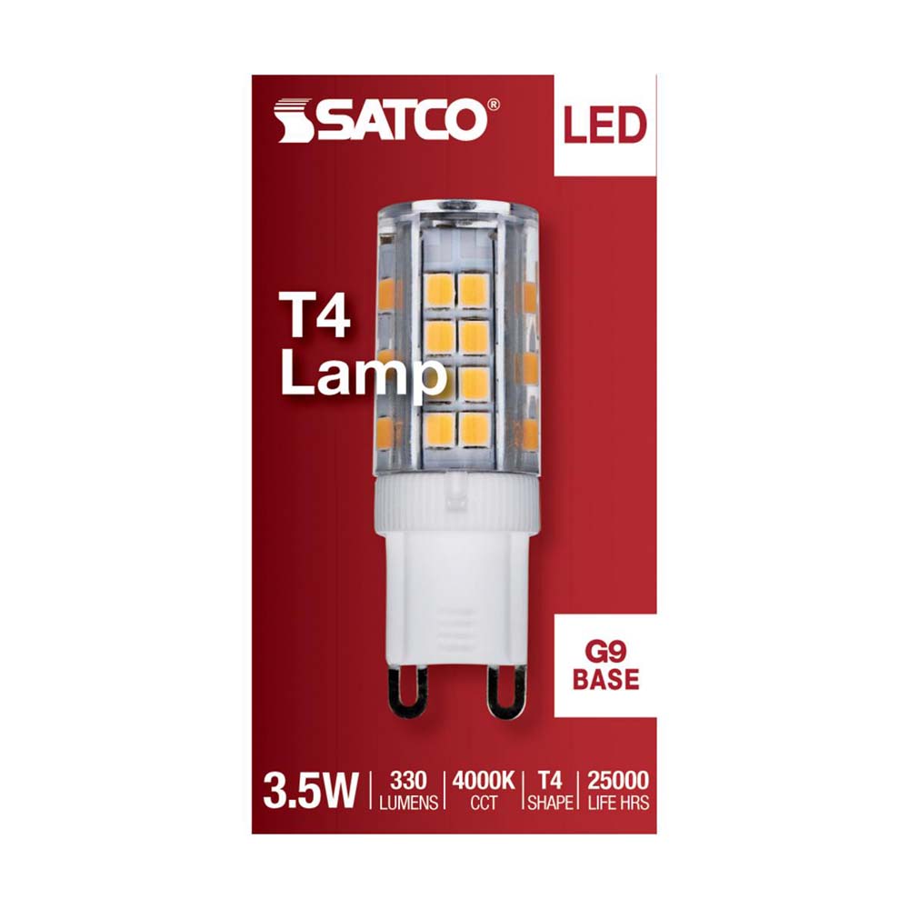 3.5W JCD LED Clear 4000K G9 G9 Double Loop Base 120v