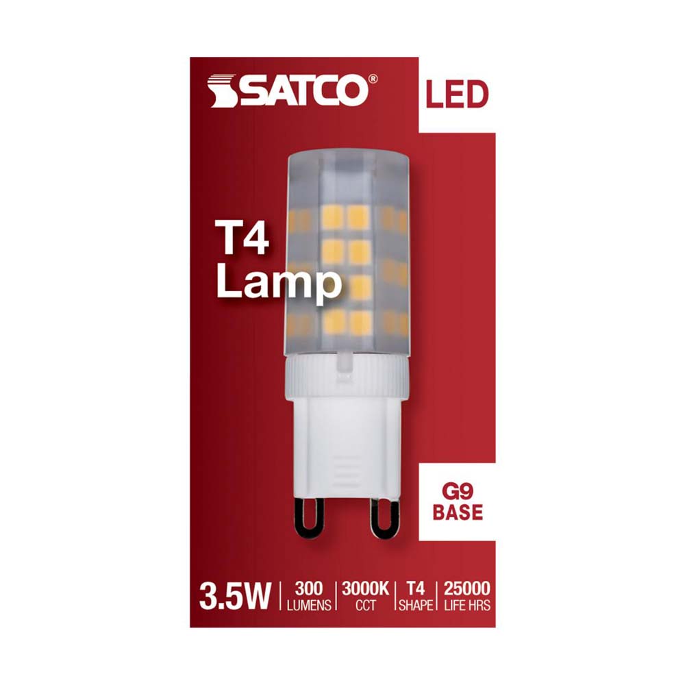 3.5W JCD LED Frosted 3000K G9 G9 Double Loop Base 120v