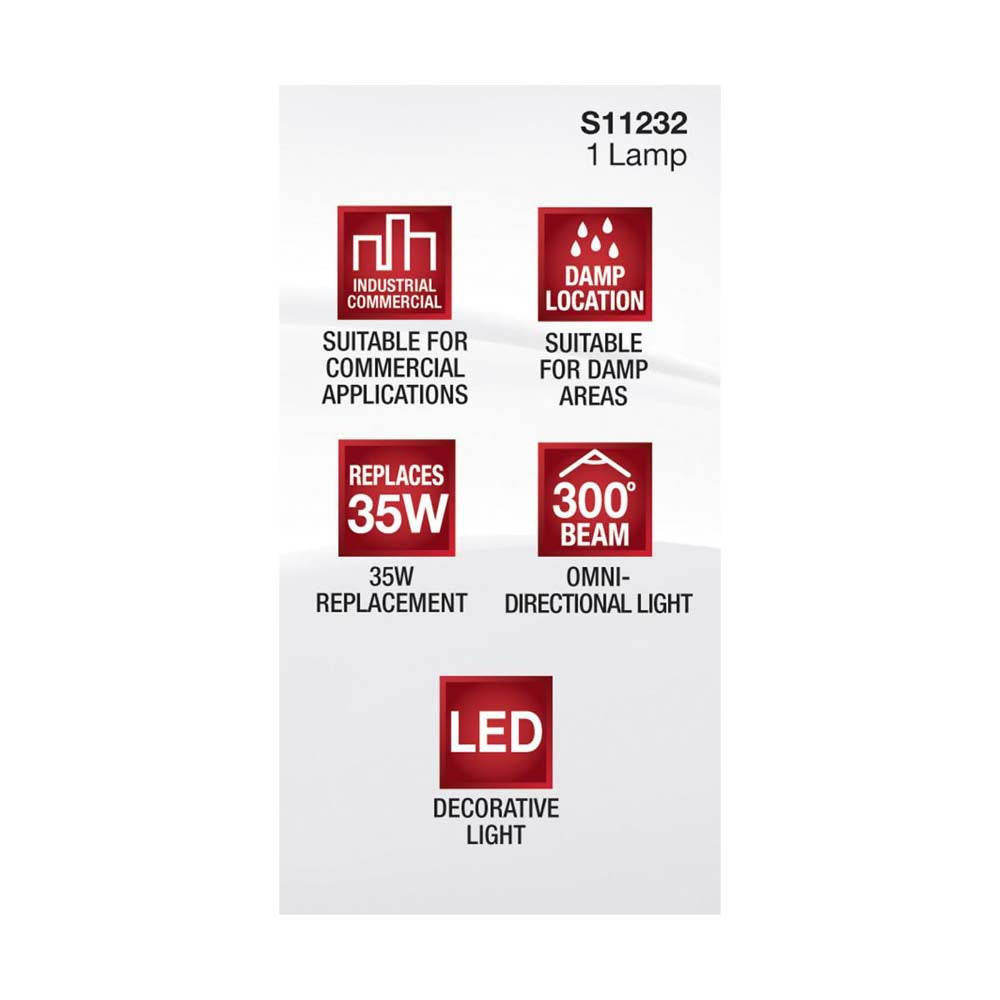 3.5W JCD LED Frosted 3000K G9 G9 Double Loop Base 120v