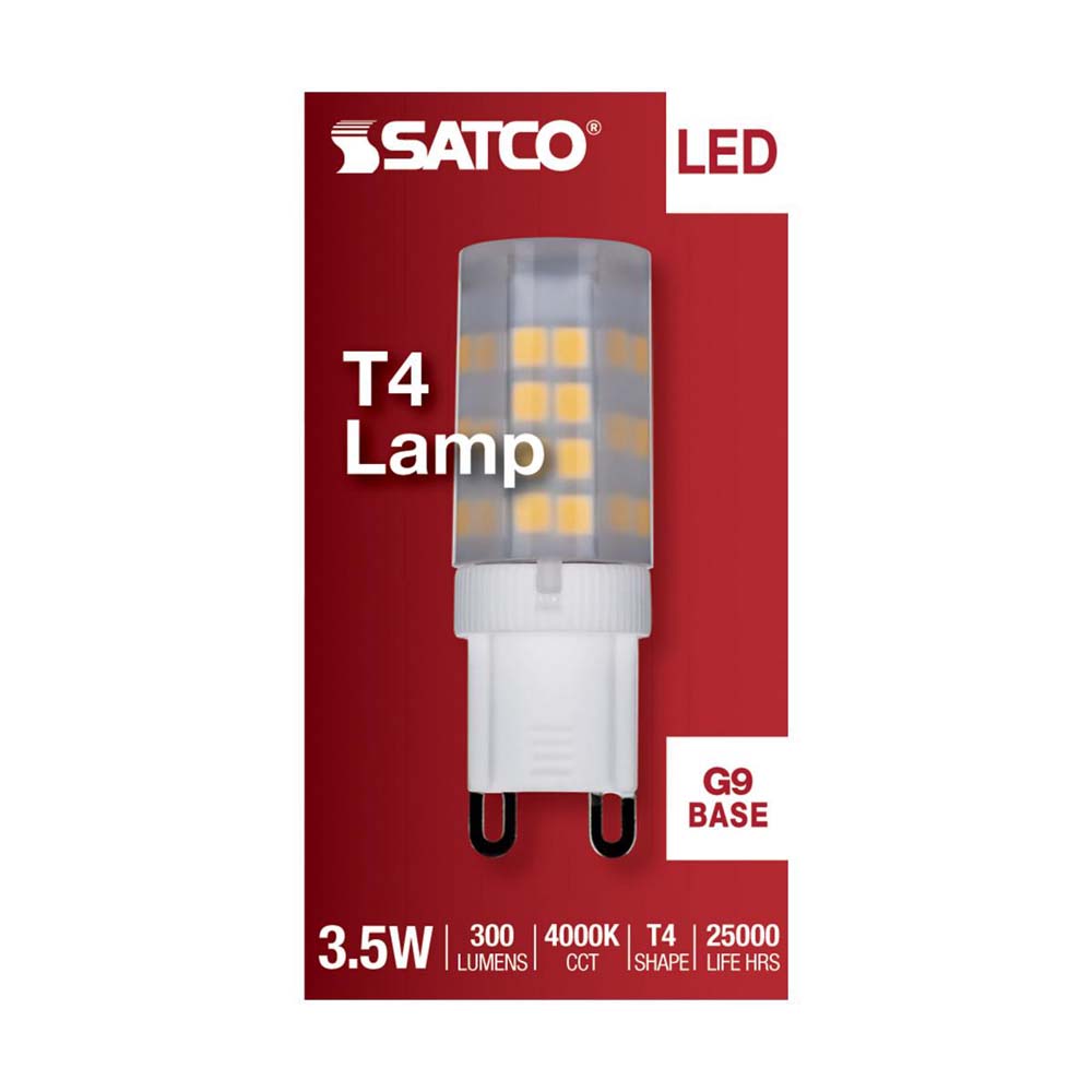 3.5W JCD LED Frosted 4000K G9 G9 Double Loop Base 120v