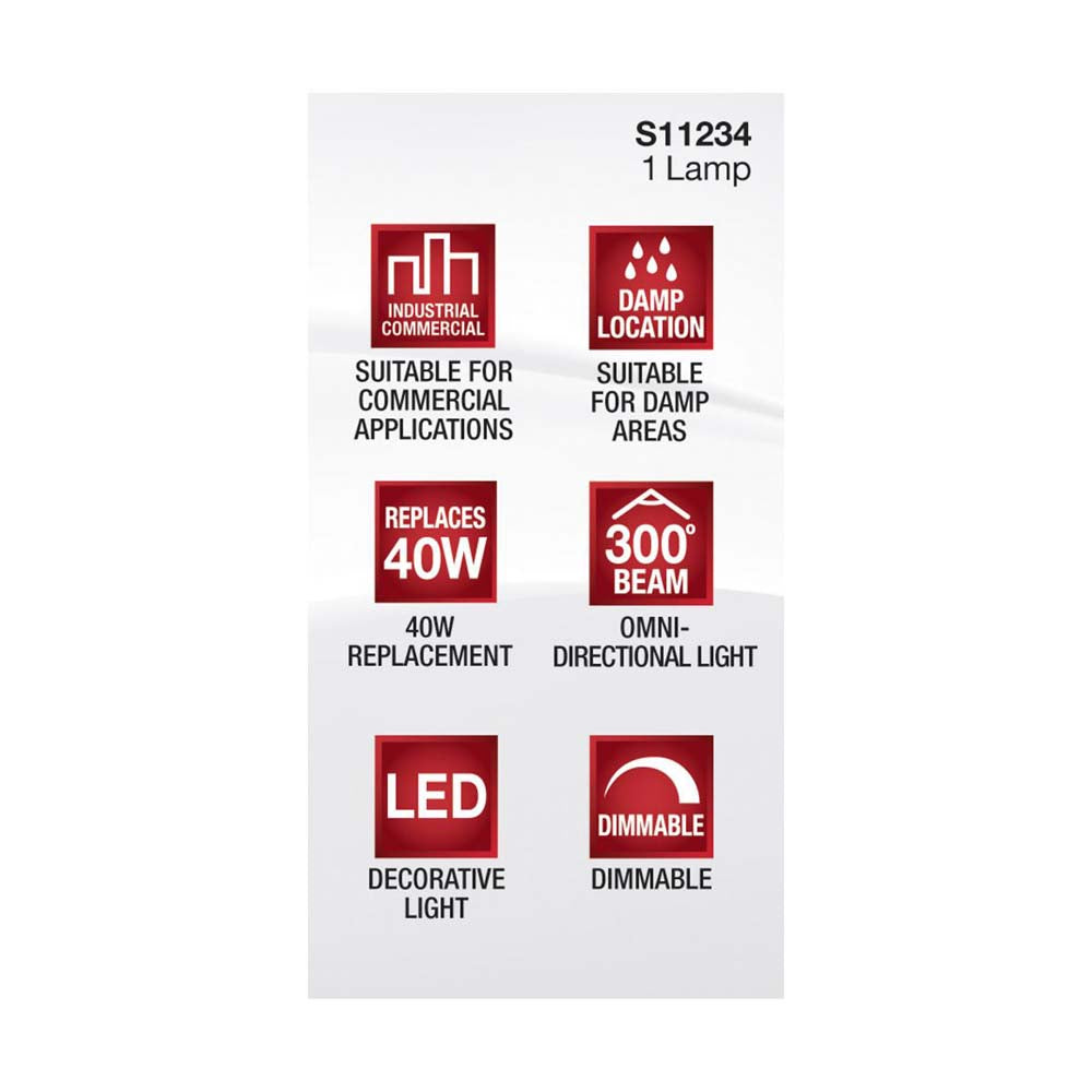 5W JCD LED Clear 3000K G9 G9 Double Loop Base 120v