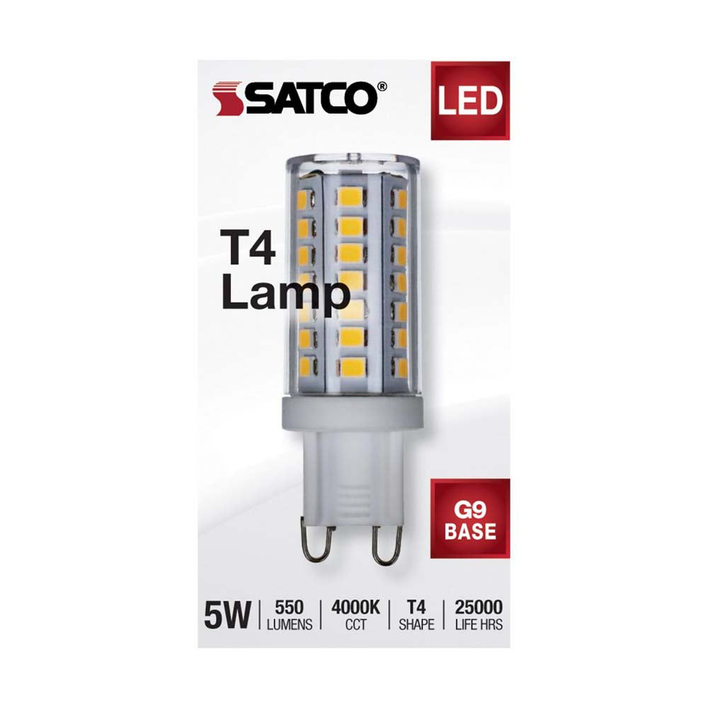 5W JCD LED Clear 4000K G9 G9 Double Loop Base 120v