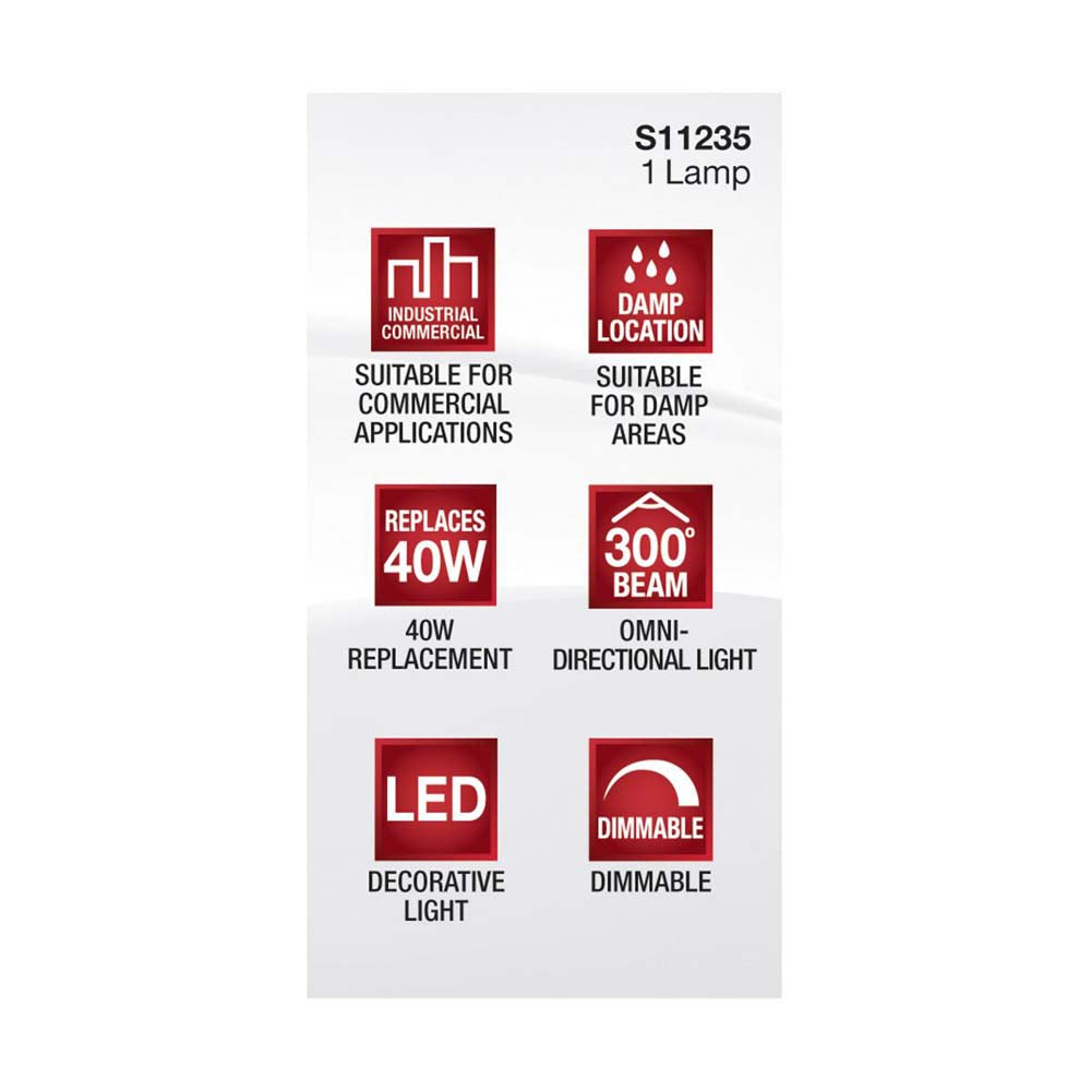 5W JCD LED Clear 4000K G9 G9 Double Loop Base 120v