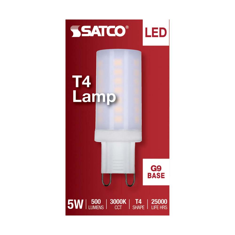 5W JCD LED Frosted 3000K G9 G9 Double Loop Base 120v
