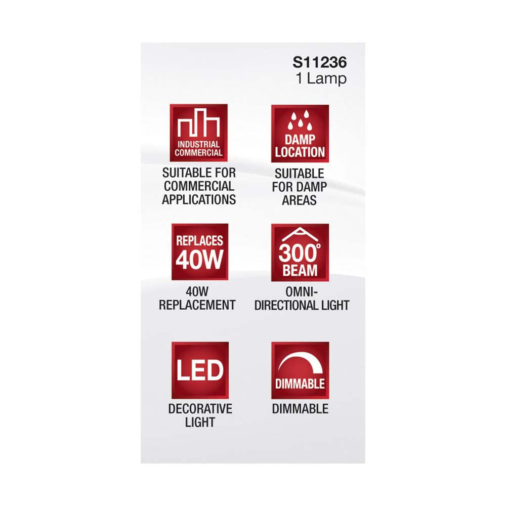 5W JCD LED Frosted 3000K G9 G9 Double Loop Base 120v
