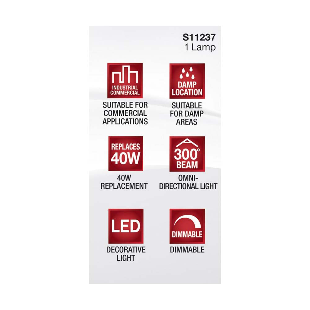 5W JCD LED Frosted 4000K G9 G9 Double Loop Base 120v