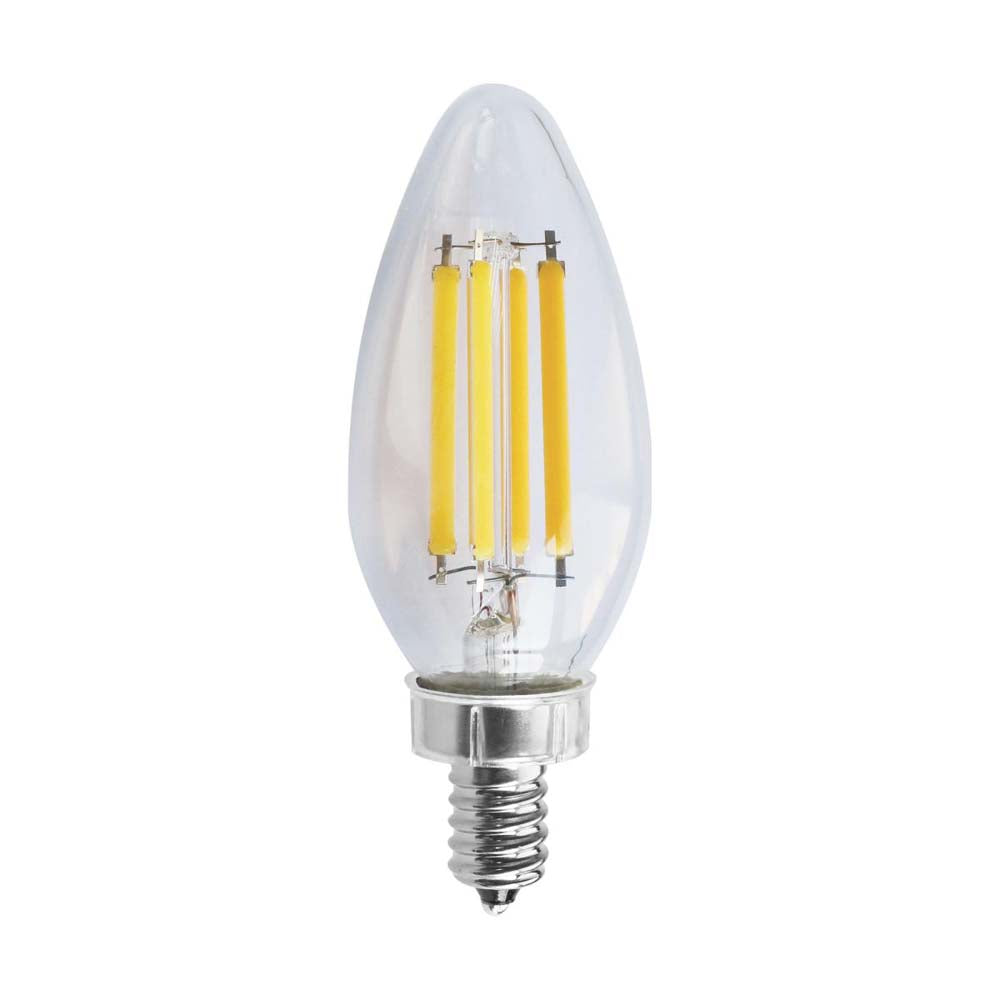 8W C11 LED Clear Candelabra base 3000K