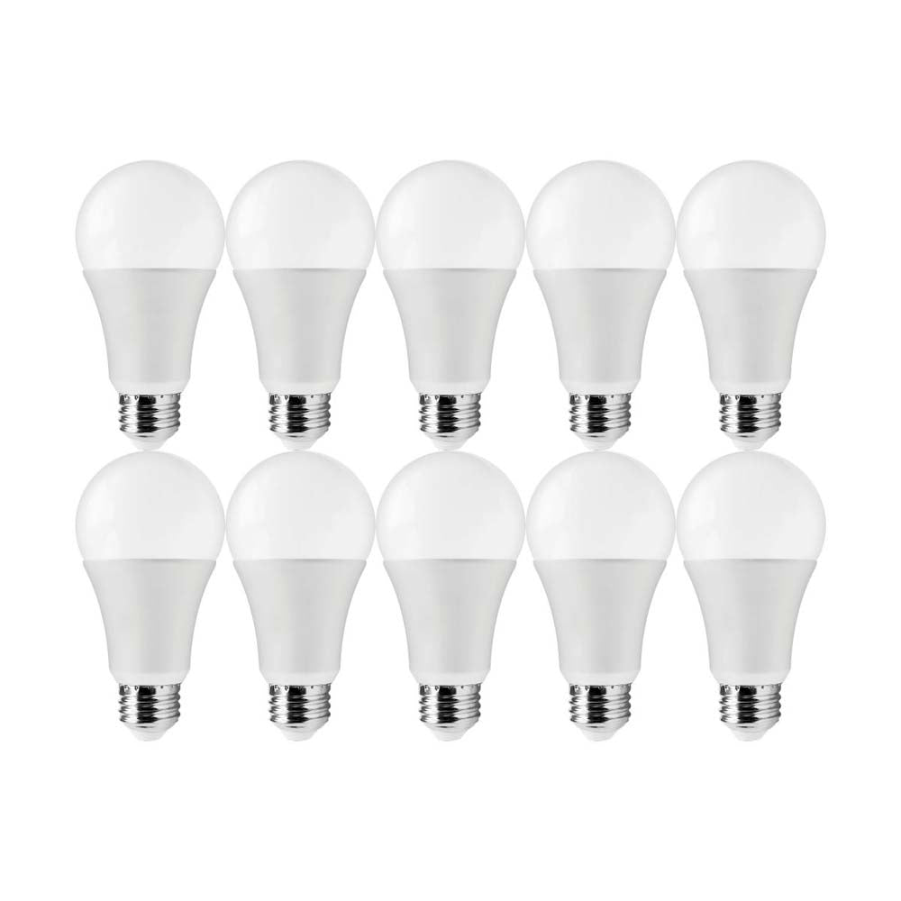 10Pk - 14W A19 LED 5000K E26 Medium base 220 deg. Beam Angle - 100W equiv