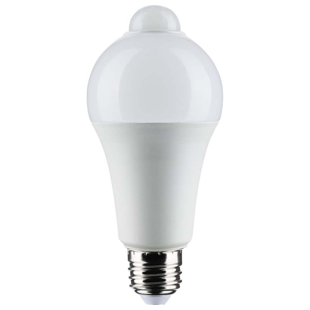 12W A19 LED PIR Sensor White 3000K 1050 Lumens Non-Dimmable 120v