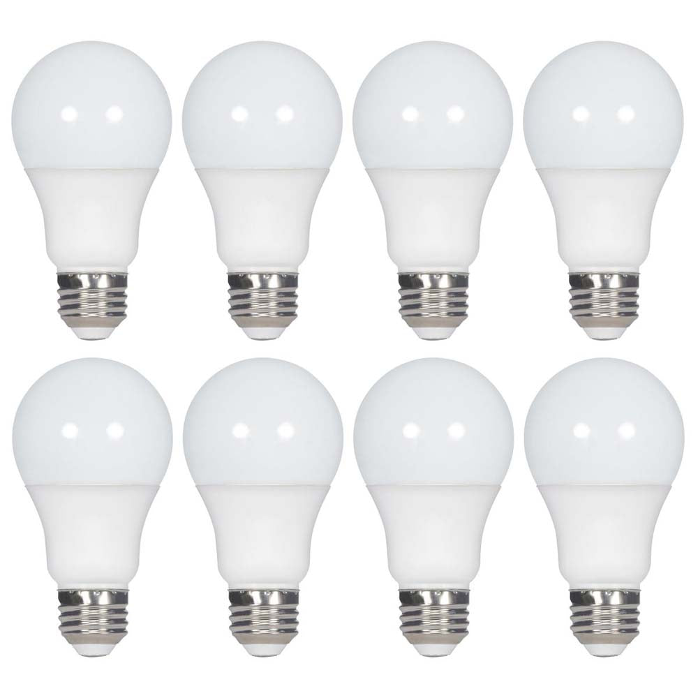 8Pk - 9W A19 LED 2700K Non-Dimmable E26 Medium base 120v - 60w equiv