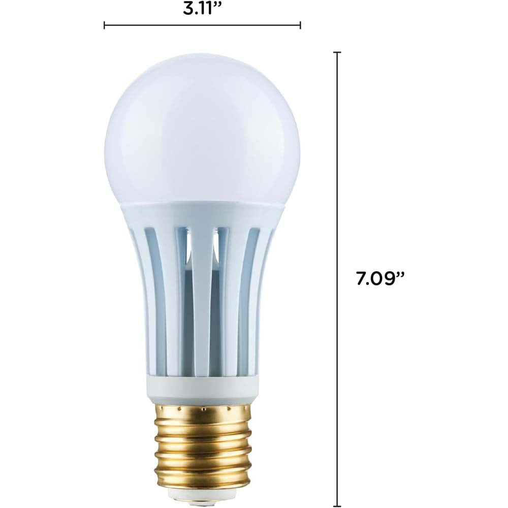 Satco 10/22/34w PS25 LED Three-Way Lamp E39d Mogul Base 5000K White Finish 120v