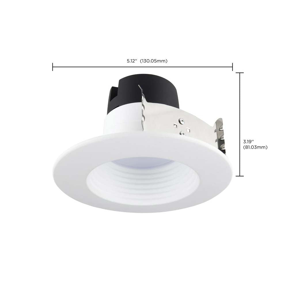 7w 4-in Deep Baffle CCT-Tunable Recessed LED Downlight