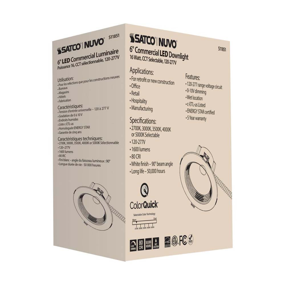 15w Commercial LED Downlight 6 in. CCT Adjustable 120-277v Econo