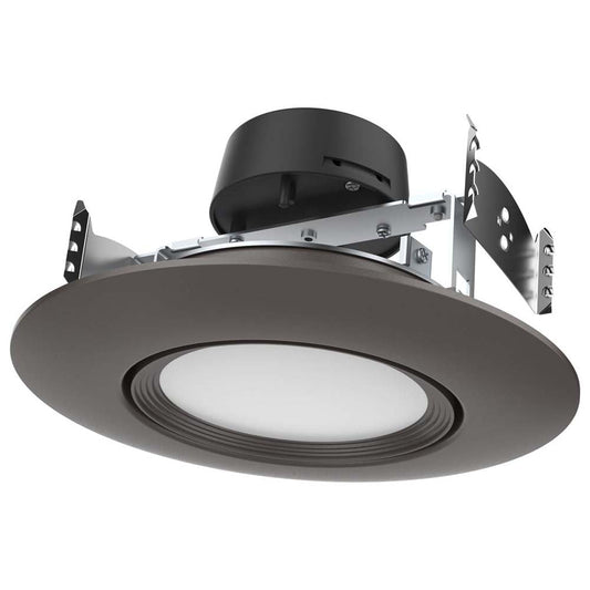 10.5w LED Direct Wire Downlight 120v CCT Tunable Bronze Finish