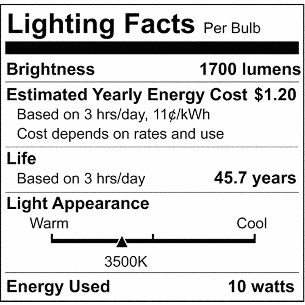25Pk - 10.5W 48-in T8 LED 3500K 1700Lm Ballast Bypass 120V-277V - 50w equiv