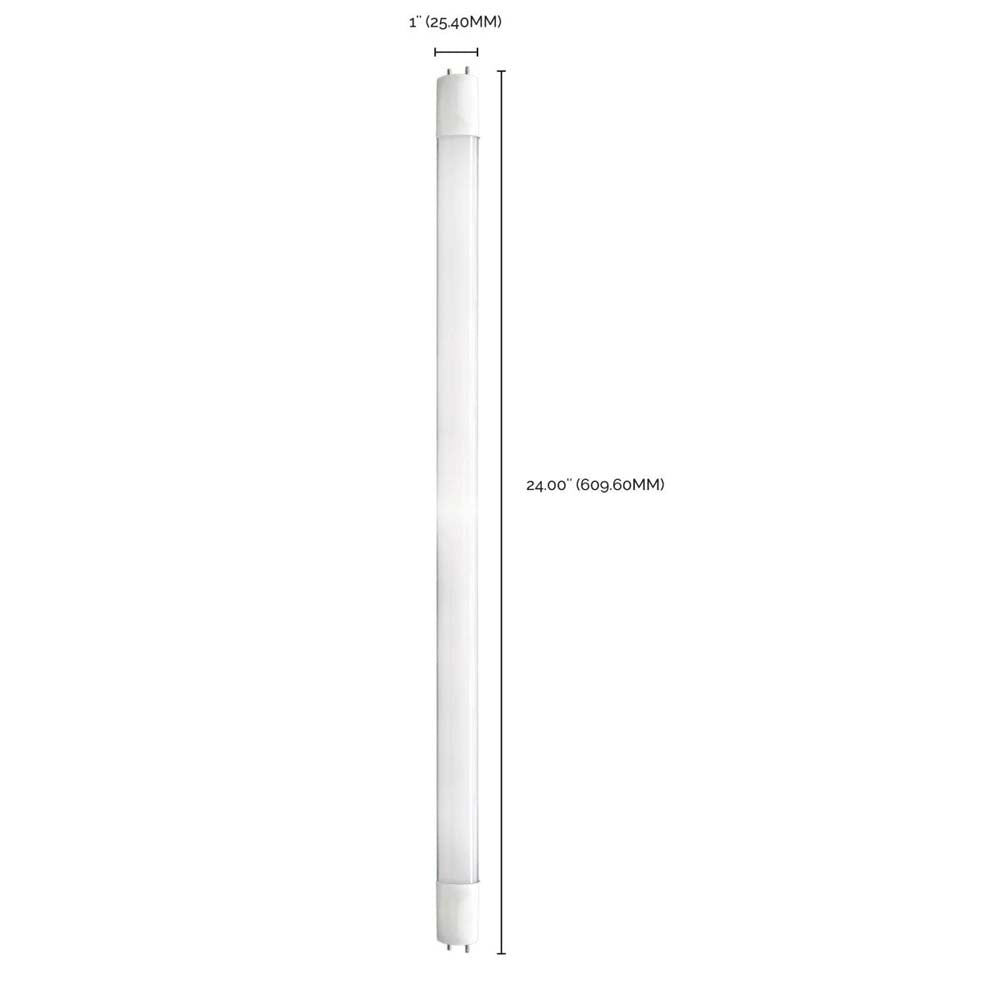 9W 24-in T8 LED 4000K Bi Pin base 1100 Lumens Ballast Bypass - 40w equiv