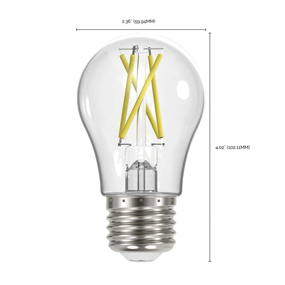 4Pk - 10.5W A19 LED Clear Medium base 3000K 120v - 75W equiv