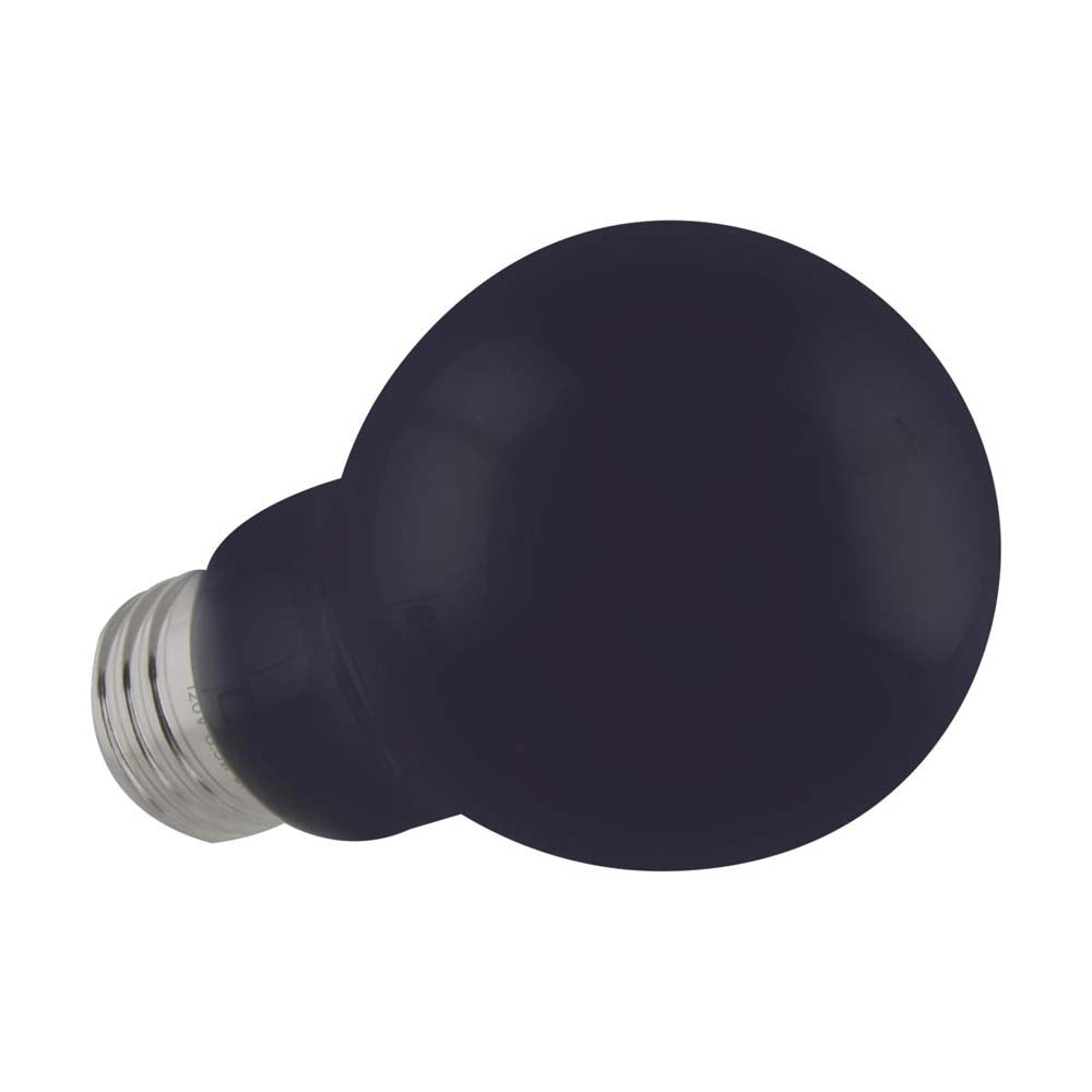 6.5W LED A19 Black Light Bulb E26 Medium Base 110L-120L 120v - 60W equiv