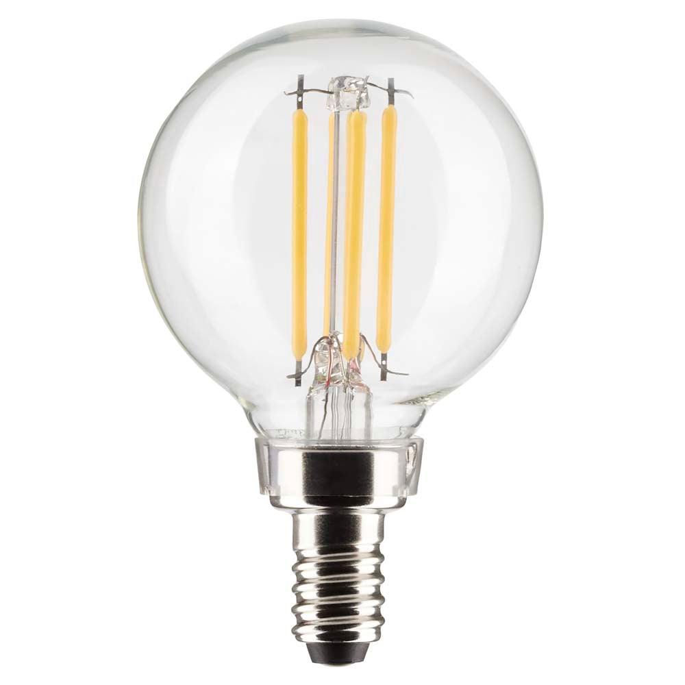Satco 4w G16.5 Globe Filament LED 4000K Candelabra Base Dimmable - 40w equiv