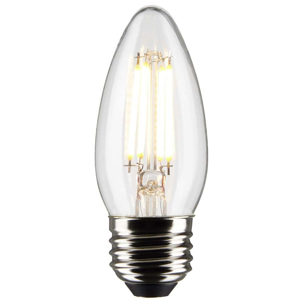 3Pk - Satco 4w B11 LED 2700K Medium Base Dimmable - 40w equiv