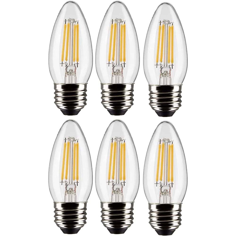 3Pk - Satco 4w B11 LED 3000K Medium Base Dimmable - 40w equiv