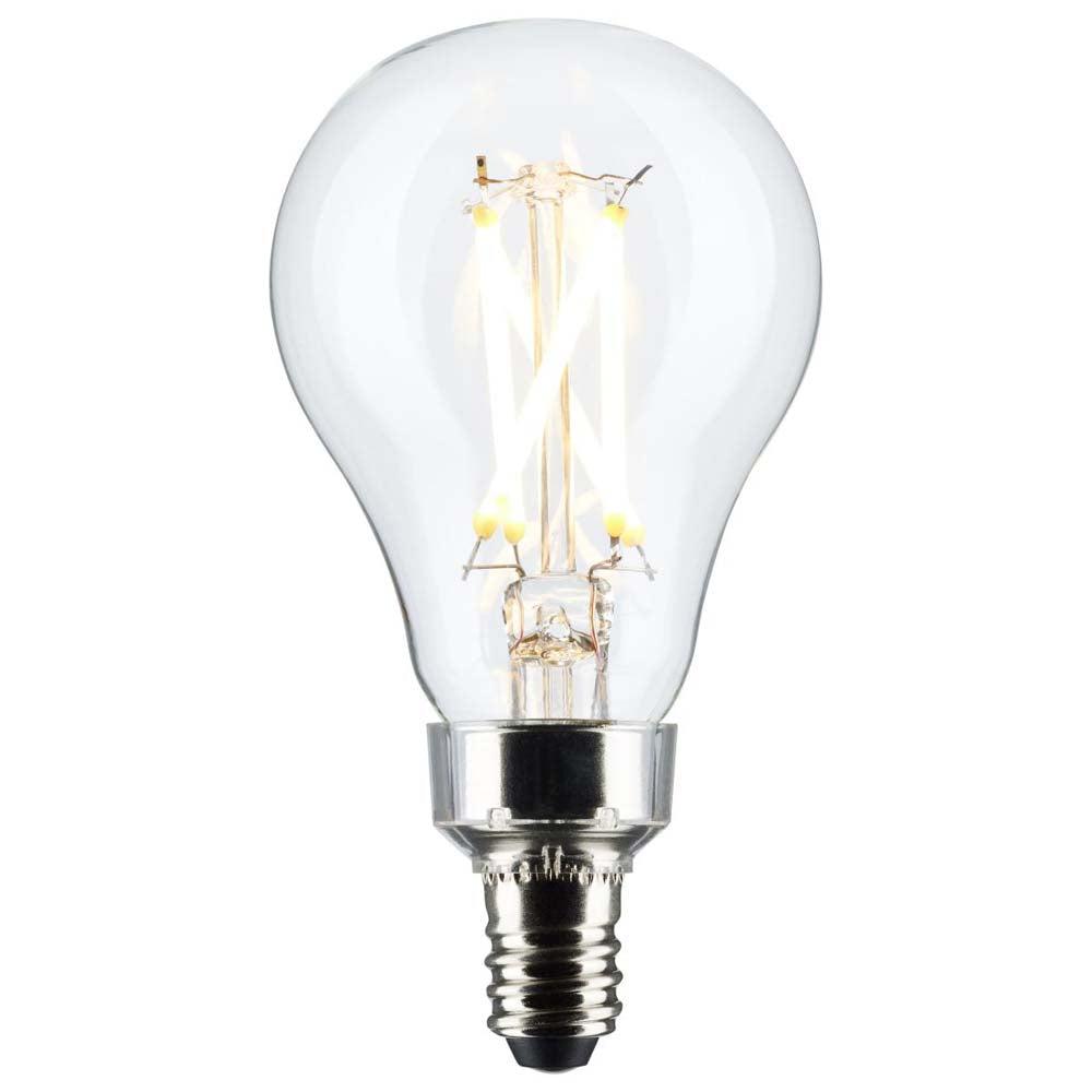 2Pk - 5.5W A15 LED Clear Candelabra Base 2700K 450 Lumens