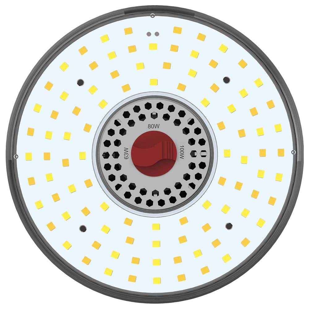 Satco LED HID Replacement 100/80/63 Wattage & CCT Selectable Mogul Base 100-277V