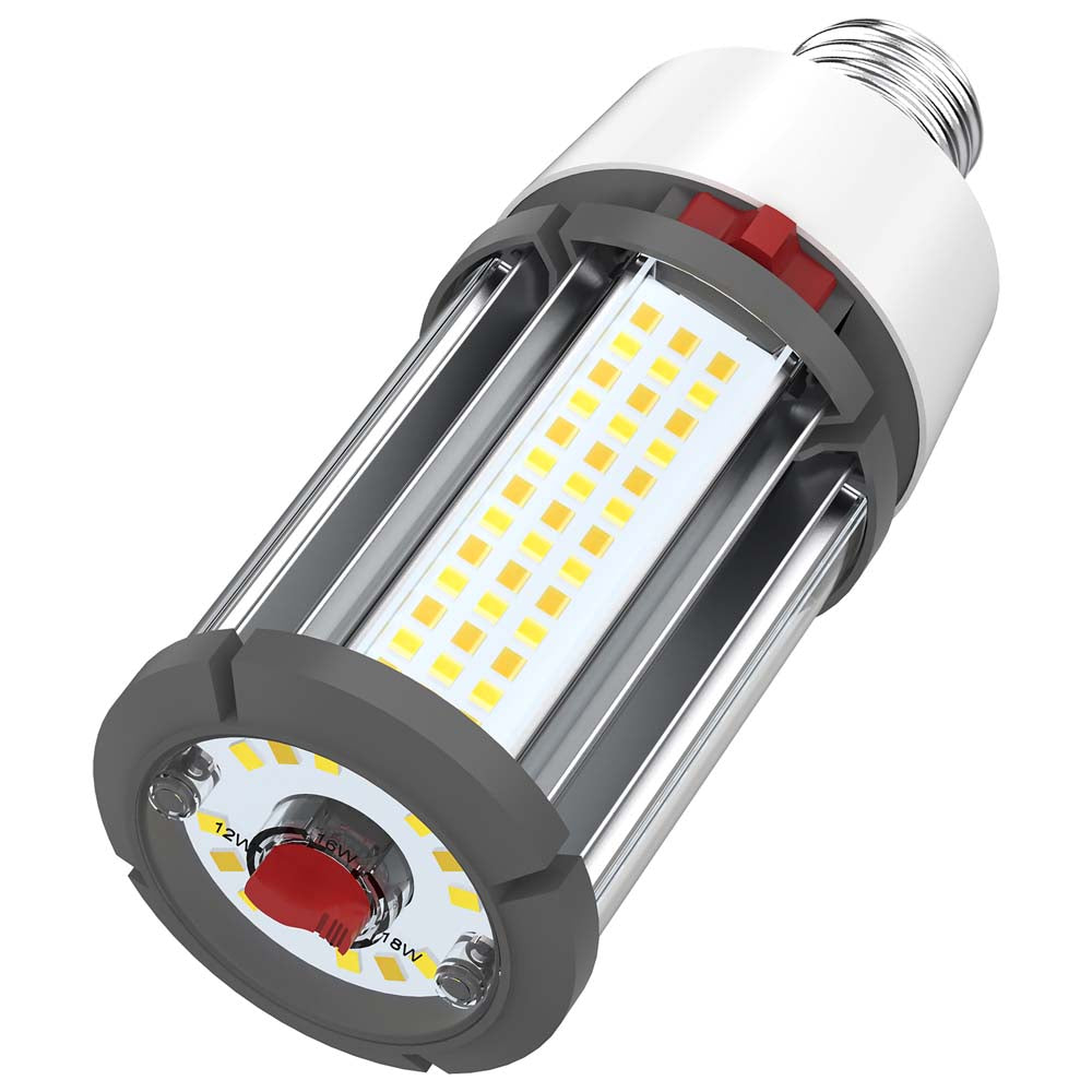 Satco LED HID Replacement 18/16/12 Wattage & CCT Selectable Medium Base 100-277V