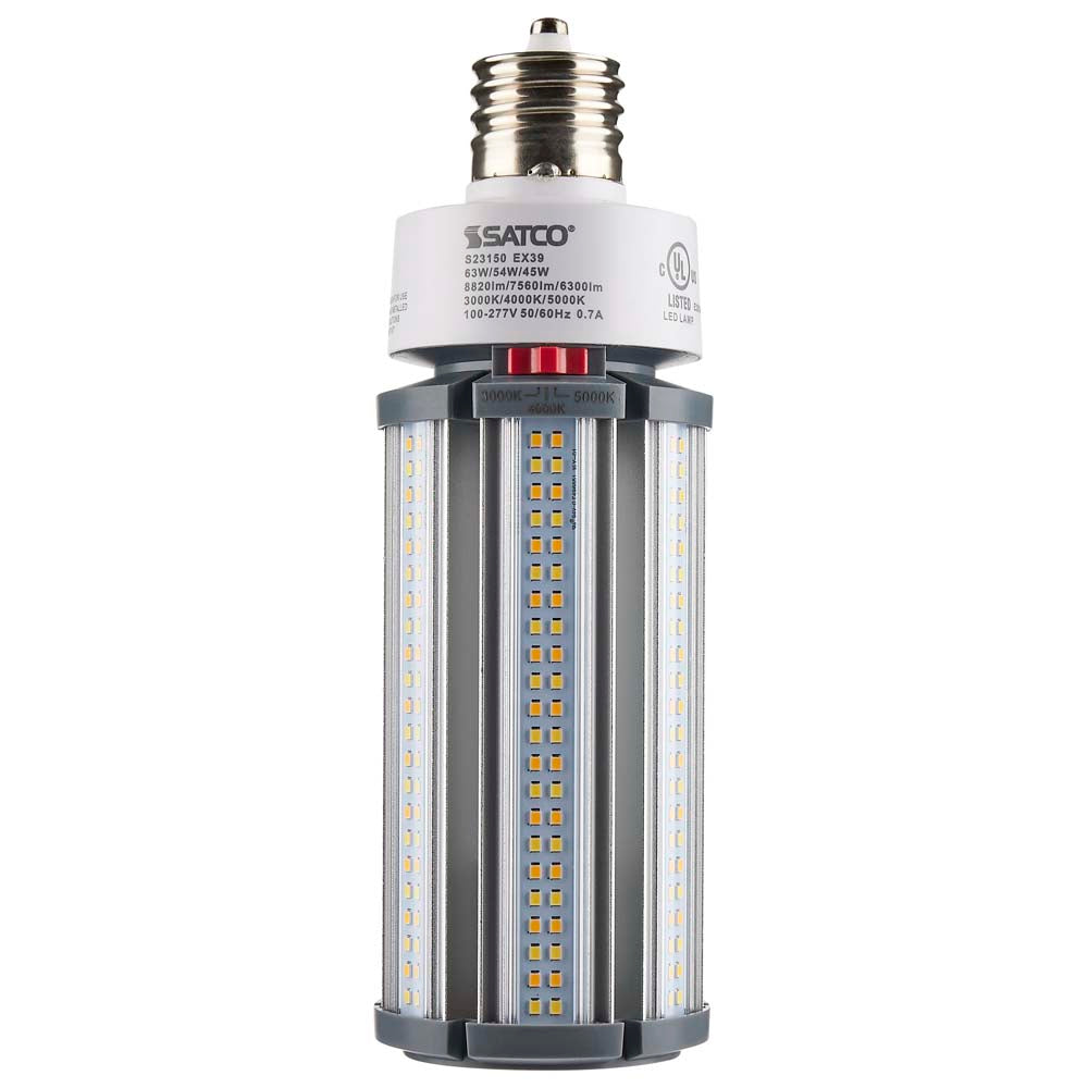 Satco LED HID Replacement 63/54/45 Wattage & CCT Selectable Mogul Base 100-277V