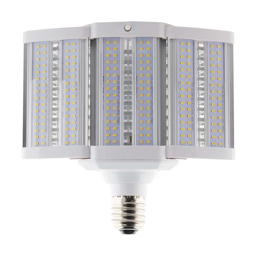 Satco 80w LED Hi-lumen shoe box style lamp fixture 5000K Mogul Extended 100-277V