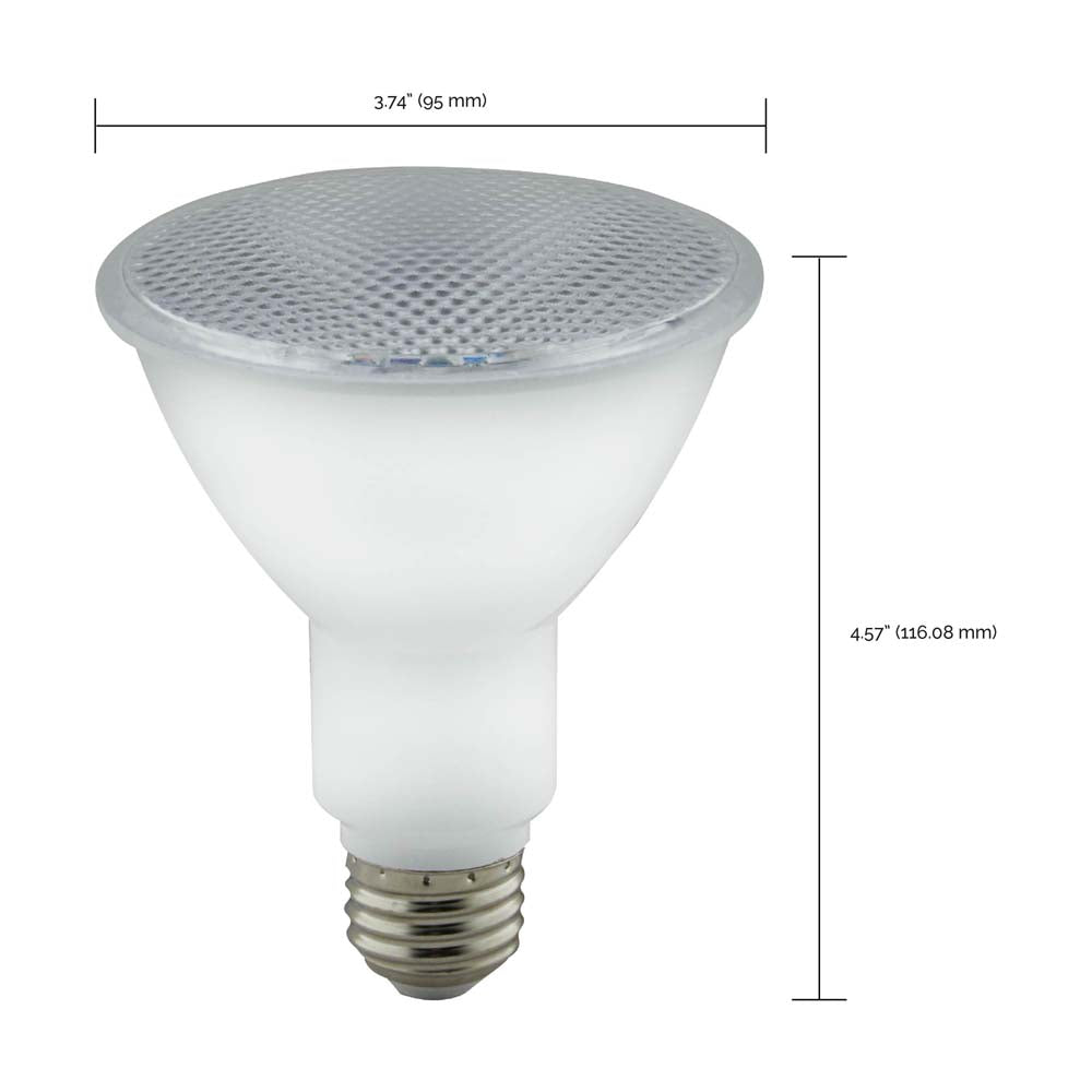 Satco 8w PAR30LN LED Amber color 40 deg. 120v Bulb