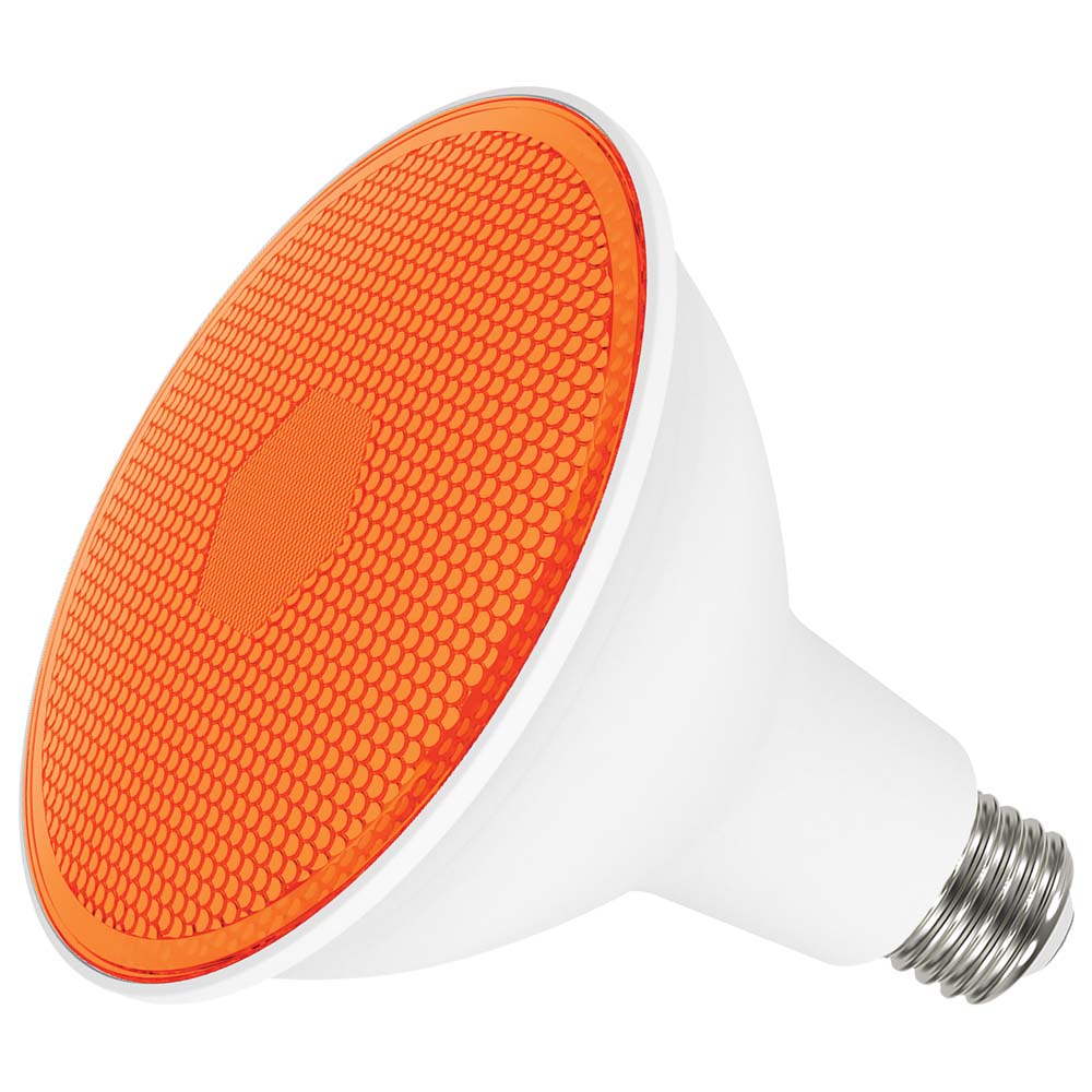Satco 11.5w PAR38 LED Amber 90 deg. 120v Bulb