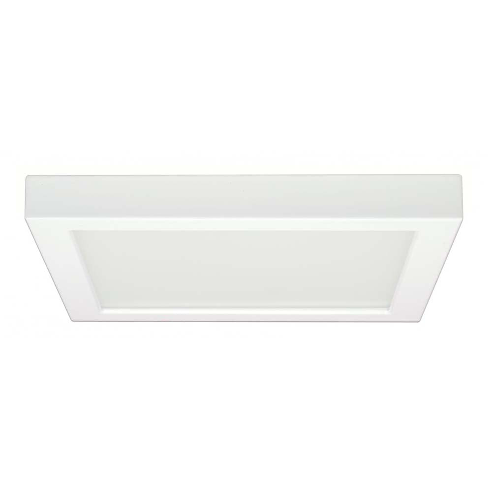 18.5w 9-in Flush Mount LED Fixture 3000K Square Shape White Finish