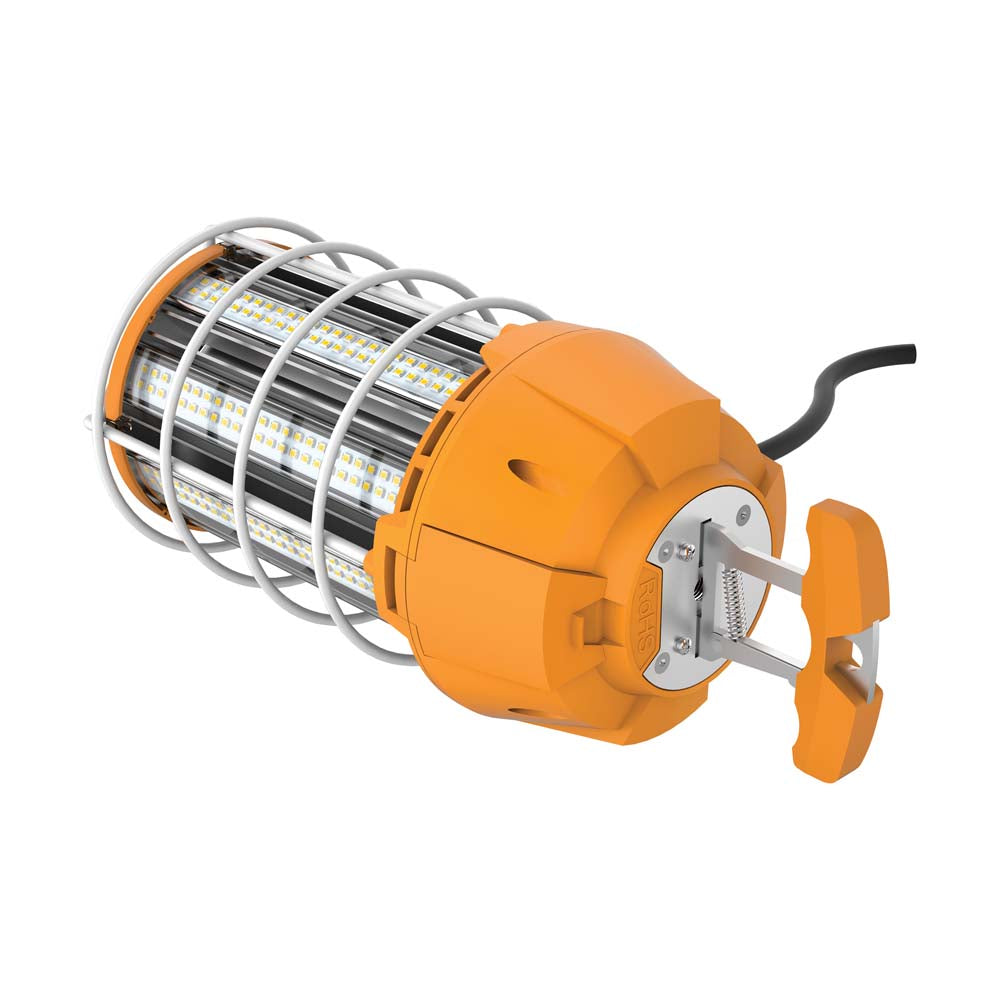Satco 150w LED Hi-Lumen temporary Hi-Bay Caged lamp 5000K 120v